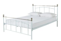 Yani Kingsize Bed Frame - White.